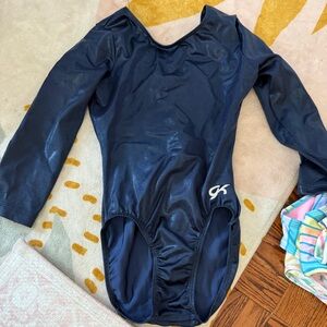 Navy Blue Long Sleeve Leotard